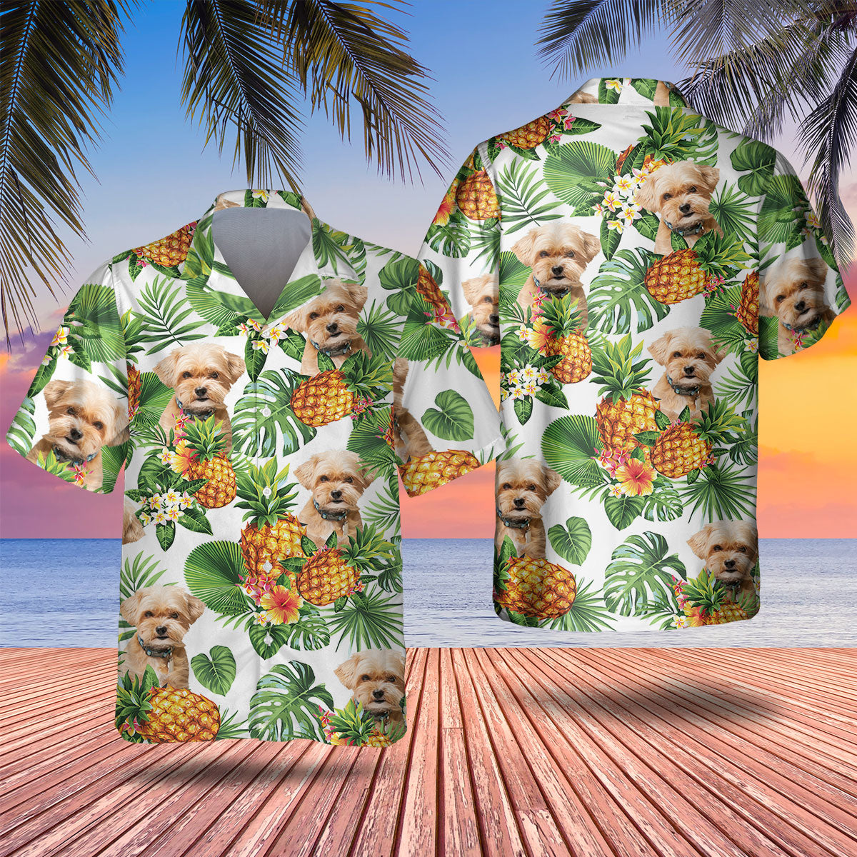 Shorkie - Tropical Pattern Hawaiian Shirt