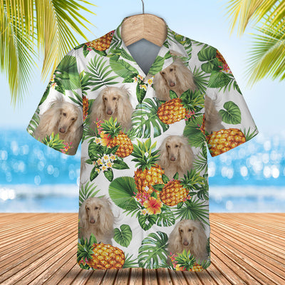 Afghan Hound - Tropical Pattern Hawaiian Shirt