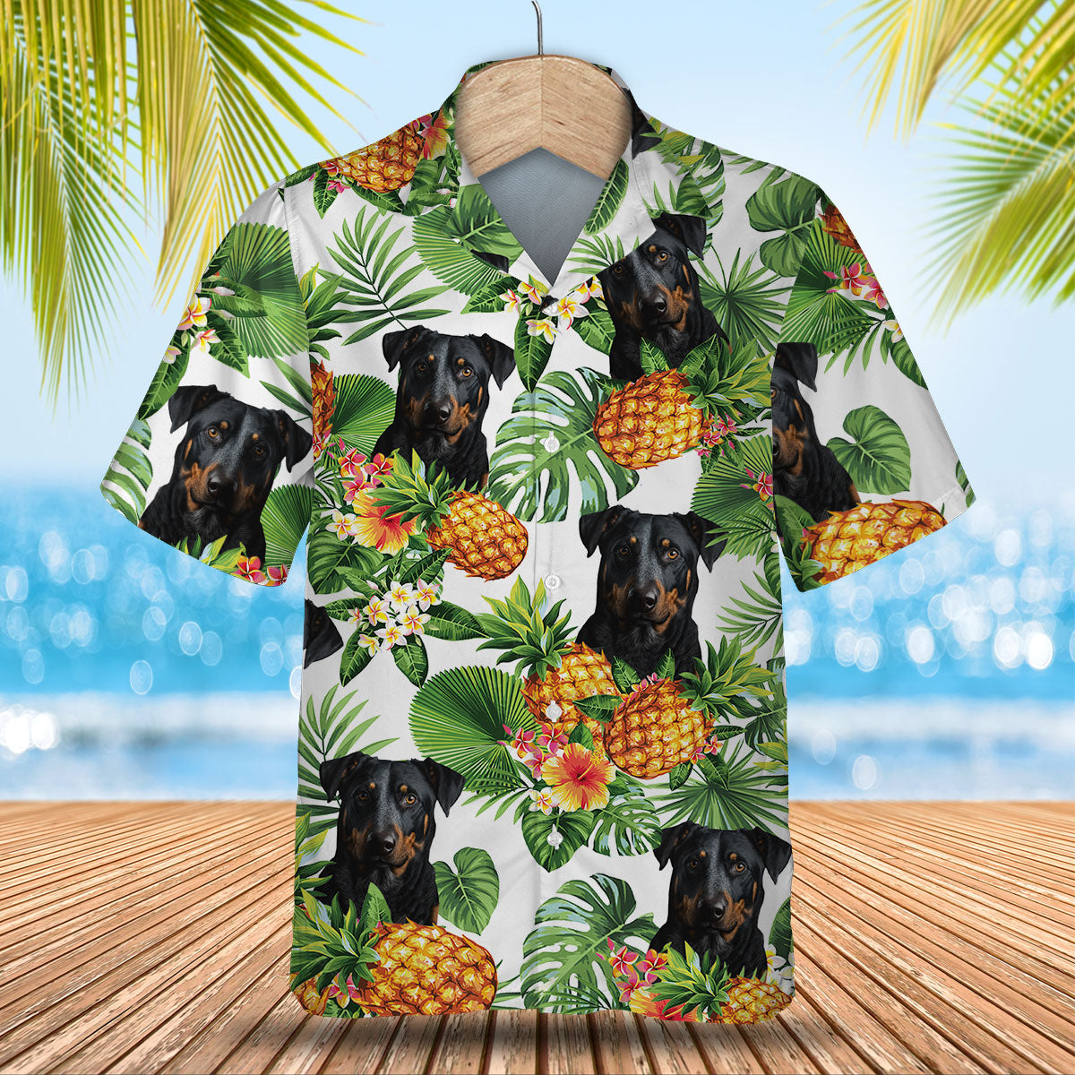 Beauceron AI - Tropical Pattern Hawaiian Shirt