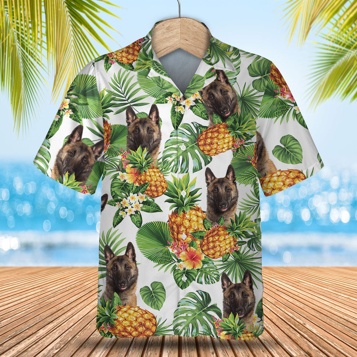 Belgian Shepherd - Tropical Pattern Hawaiian Shirt