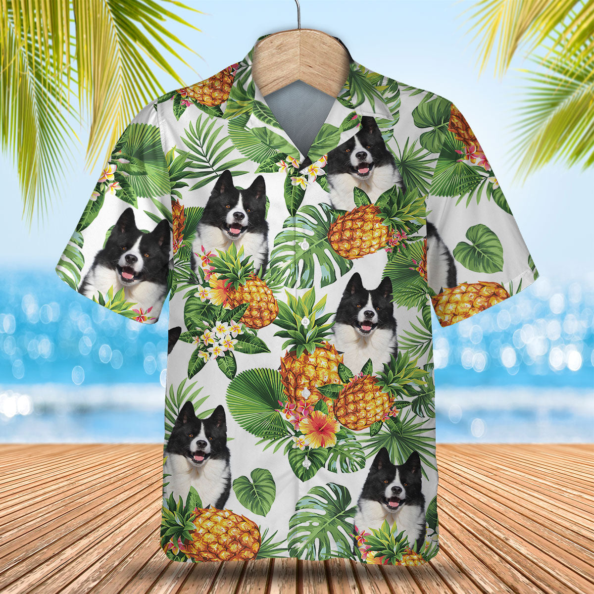 Karelian Bear Dog - Tropical Pattern Hawaiian Shirt