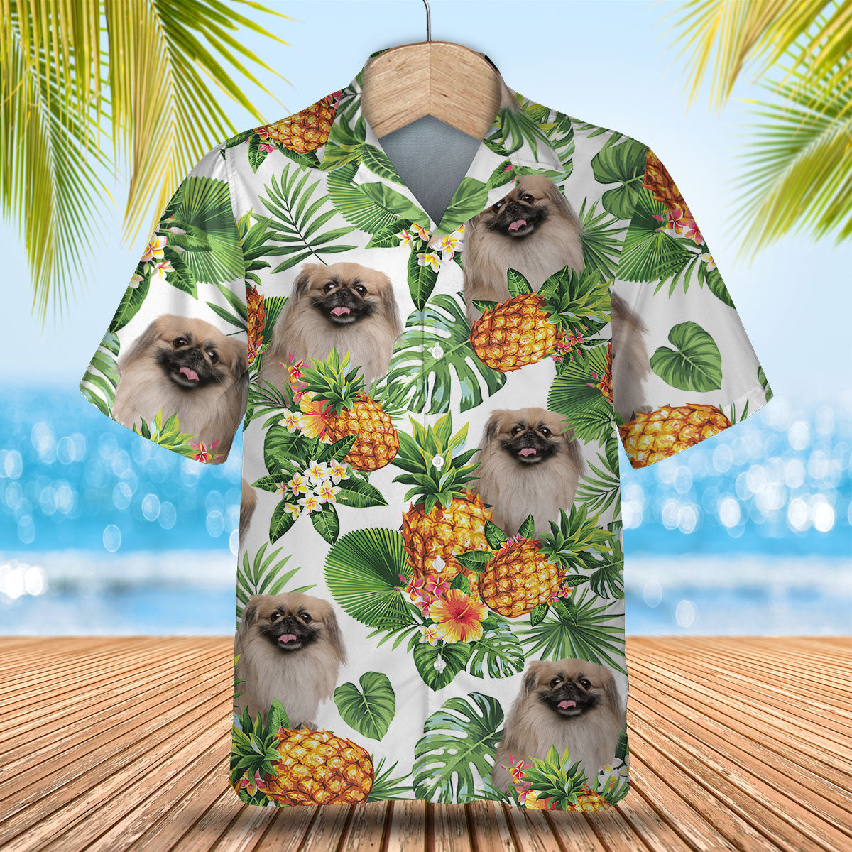 Pekingese - Tropical Pattern Hawaiian Shirt