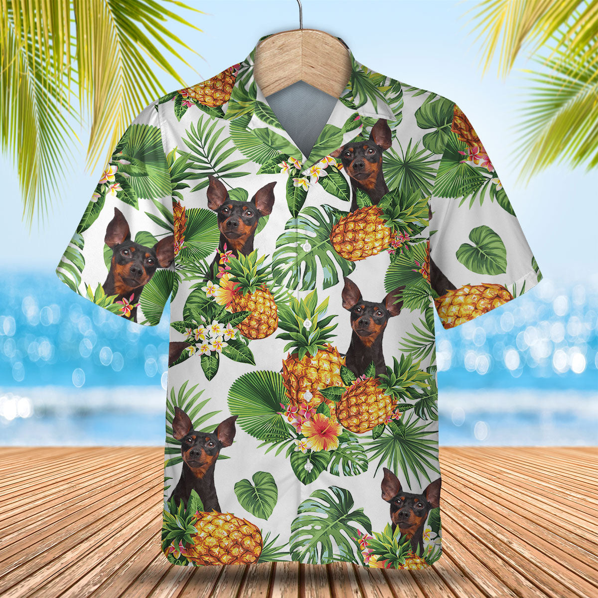 Pinscher - Tropical Pattern Hawaiian Shirt