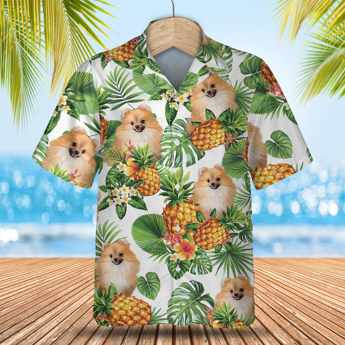Pomeranian - Tropical Pattern Hawaiian Shirt