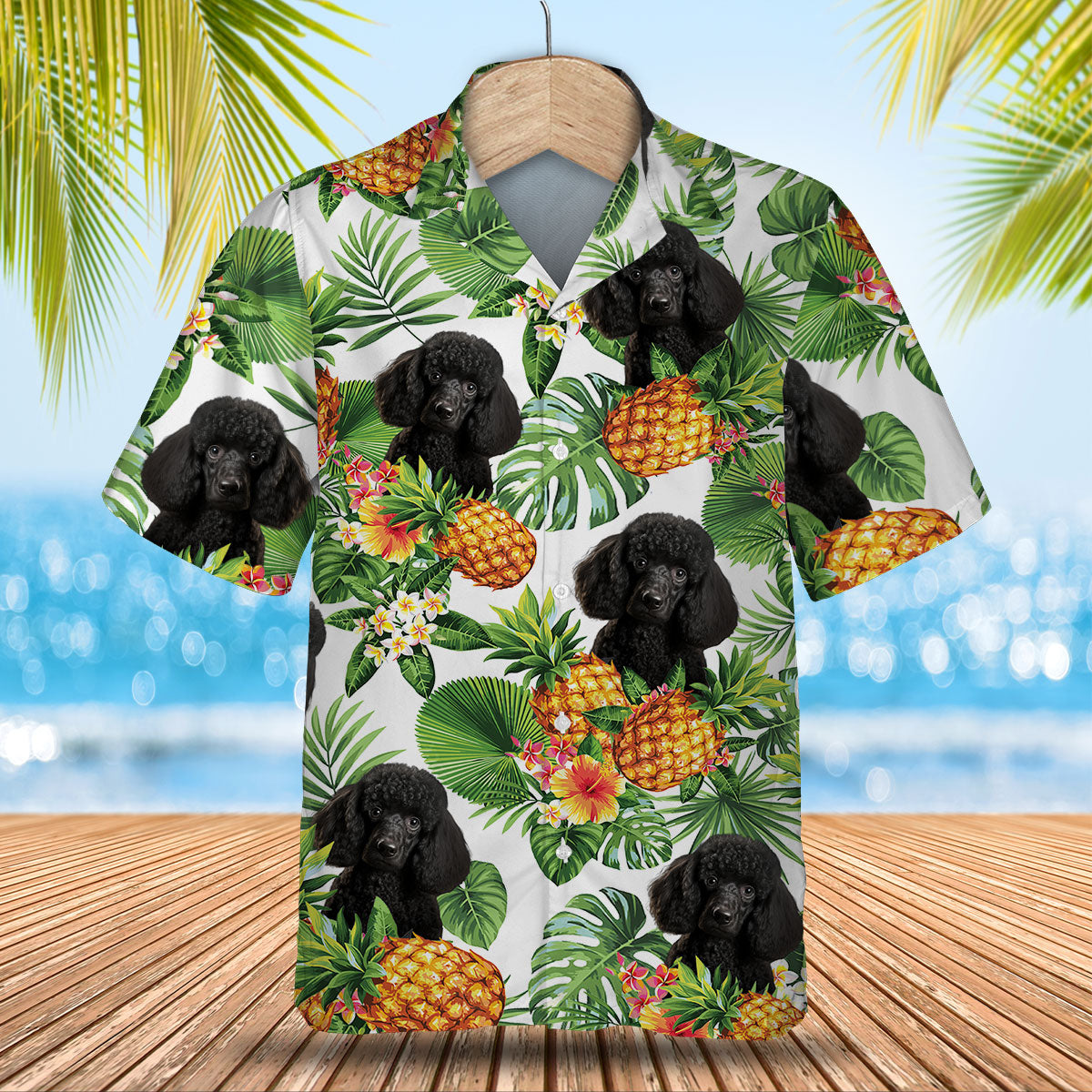 Poodle AI - Tropical Pattern Hawaiian Shirt