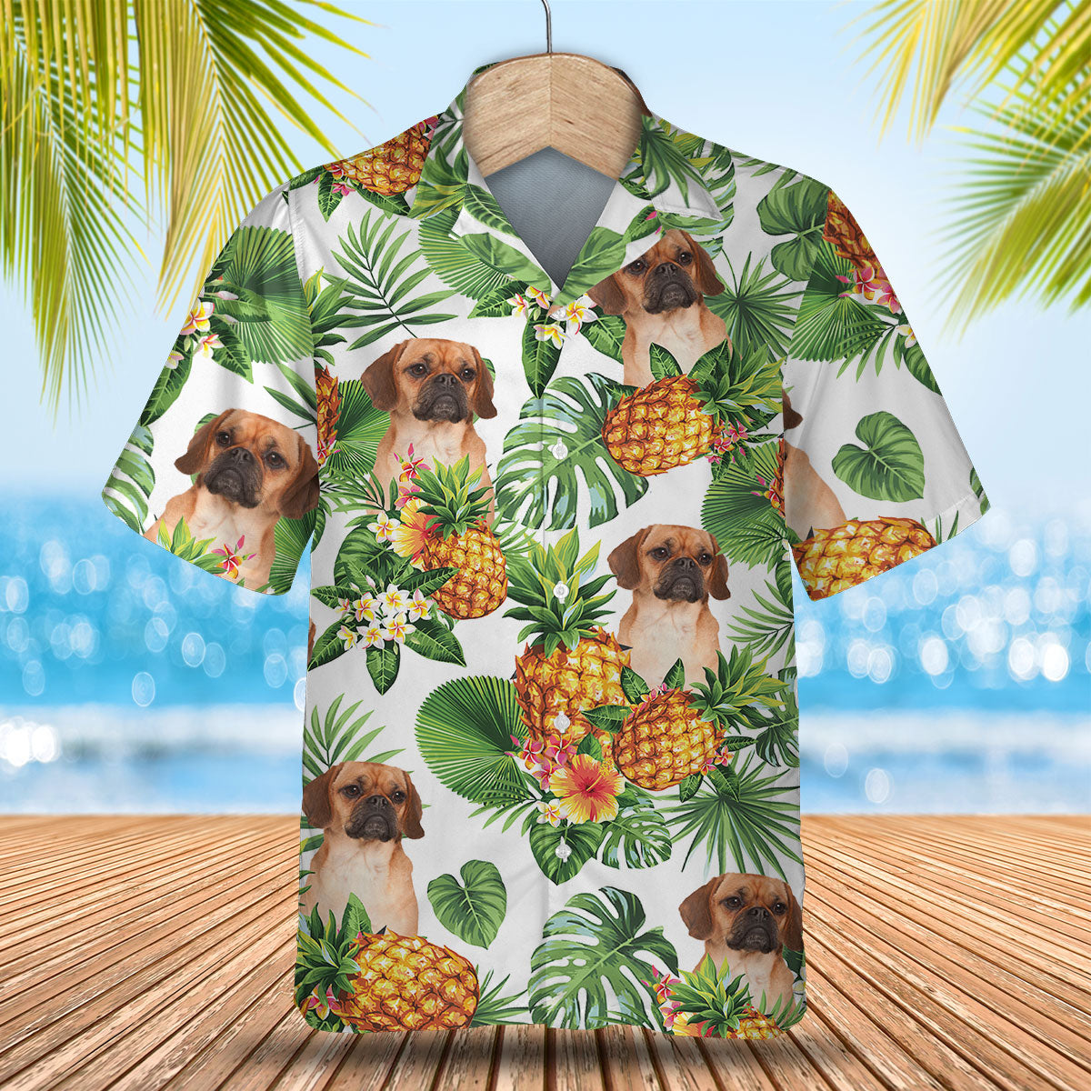 Puggle - Tropical Pattern Hawaiian Shirt