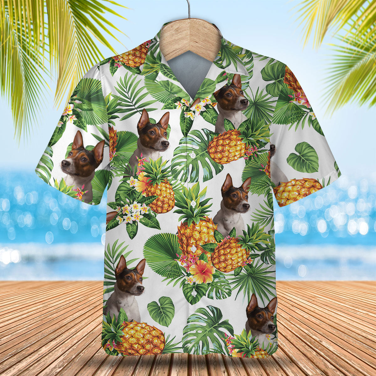 Rat Terrier - Tropical Pattern Hawaiian Shirt