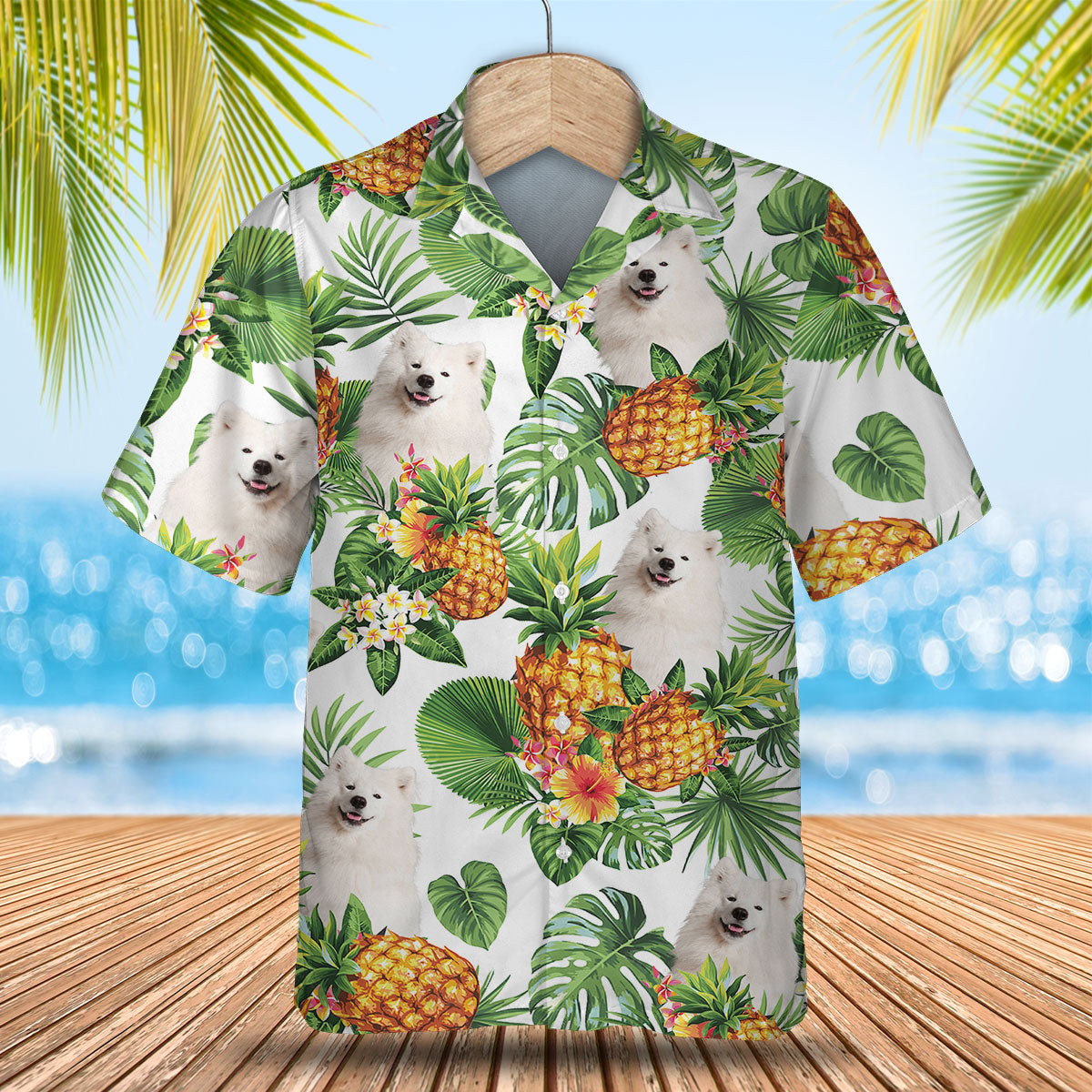 Samoyed - Tropical Pattern Hawaiian Shirt