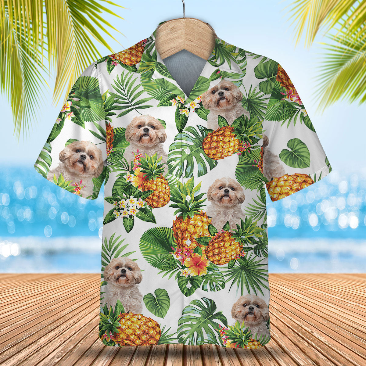 Shih Tzu - Tropical Pattern Hawaiian Shirt