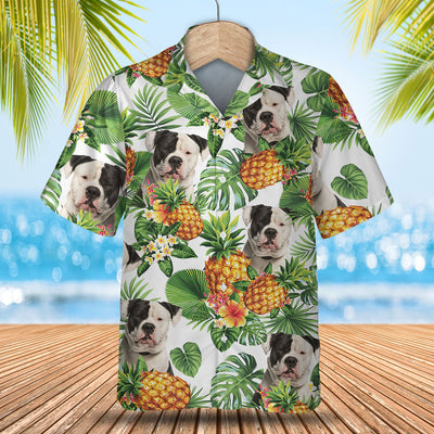 American Bulldog - Tropical Pattern Hawaiian Shirt