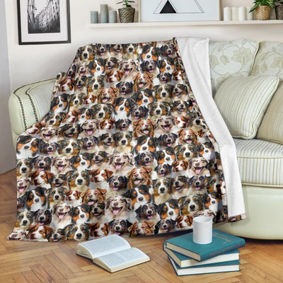 Australian Shepherd Full Face Blanket