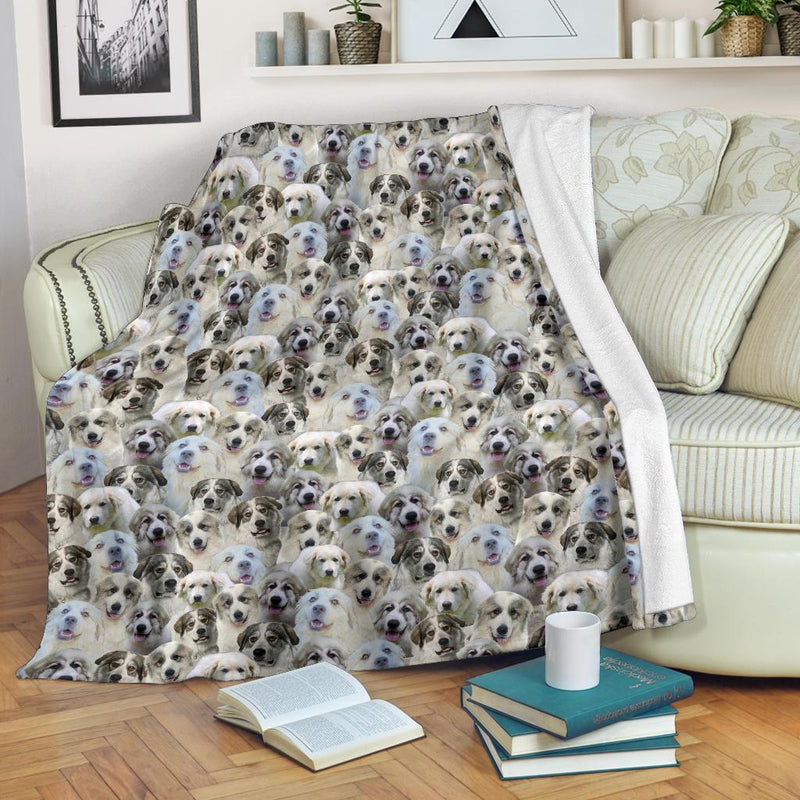 Great Pyrenees Full Face Blanket