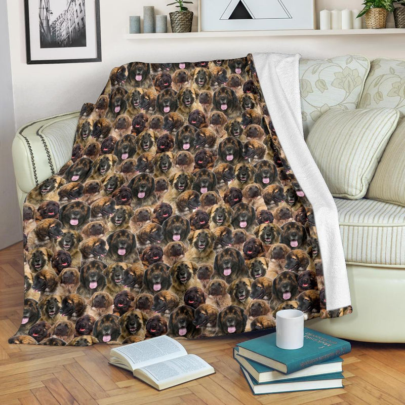 Leonberger Full Face Blanket