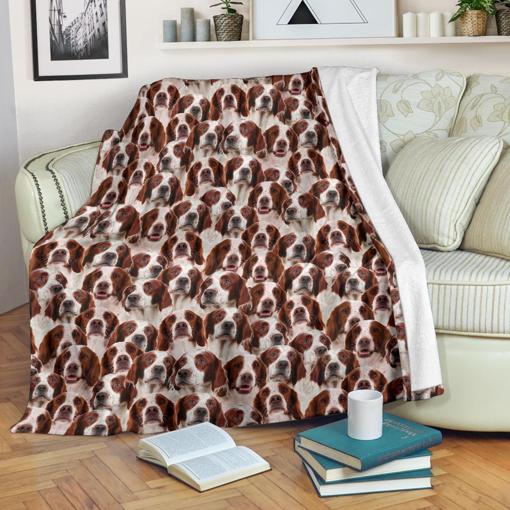 Irish Red And White Setter Full Face Blanket