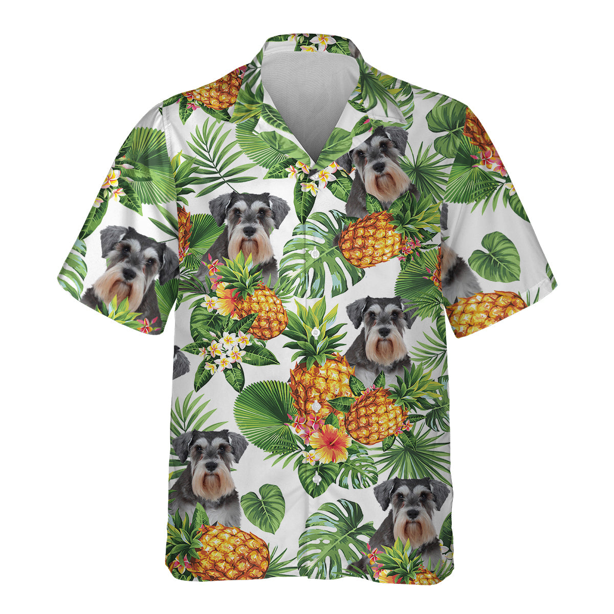 Miniature Schnauzer - Tropical Pattern Hawaiian Shirt