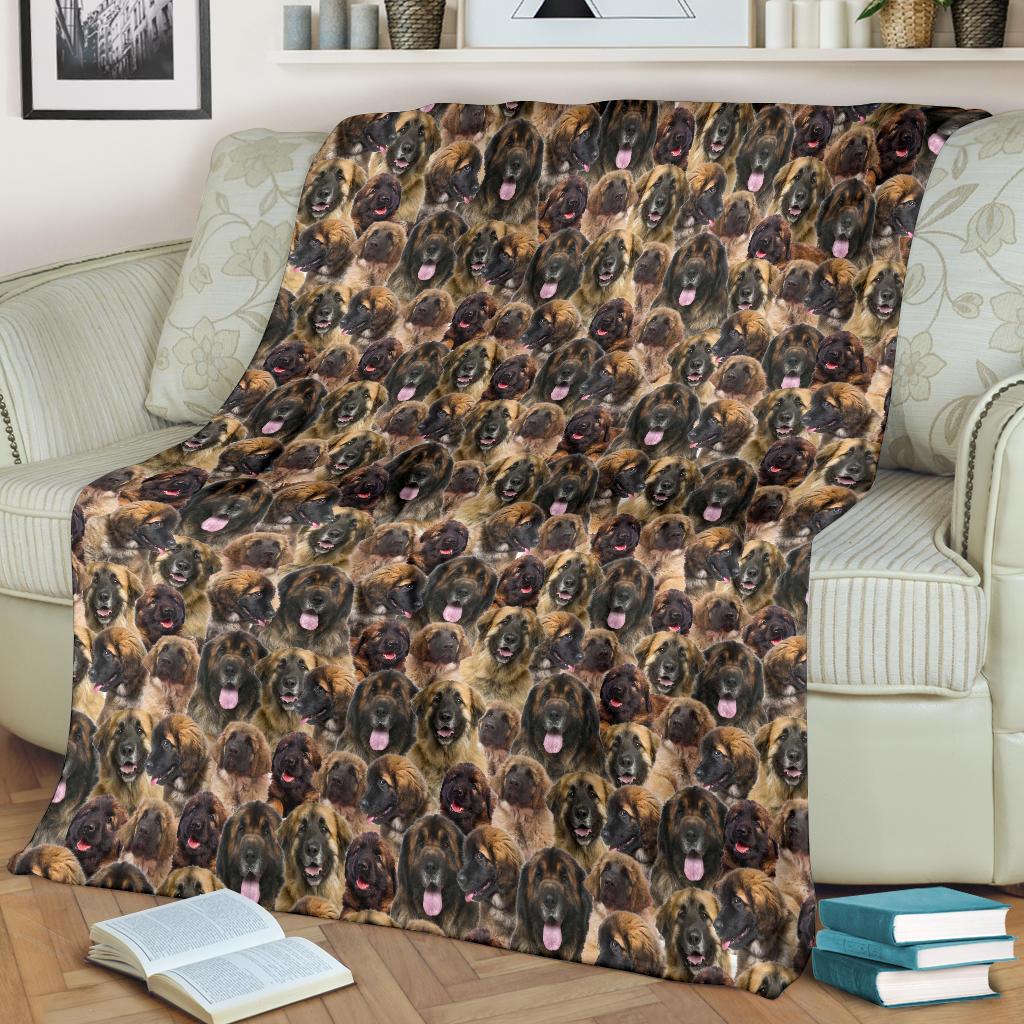 Leonberger Full Face Blanket