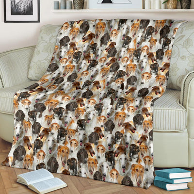 Borzoi Full Face Blanket