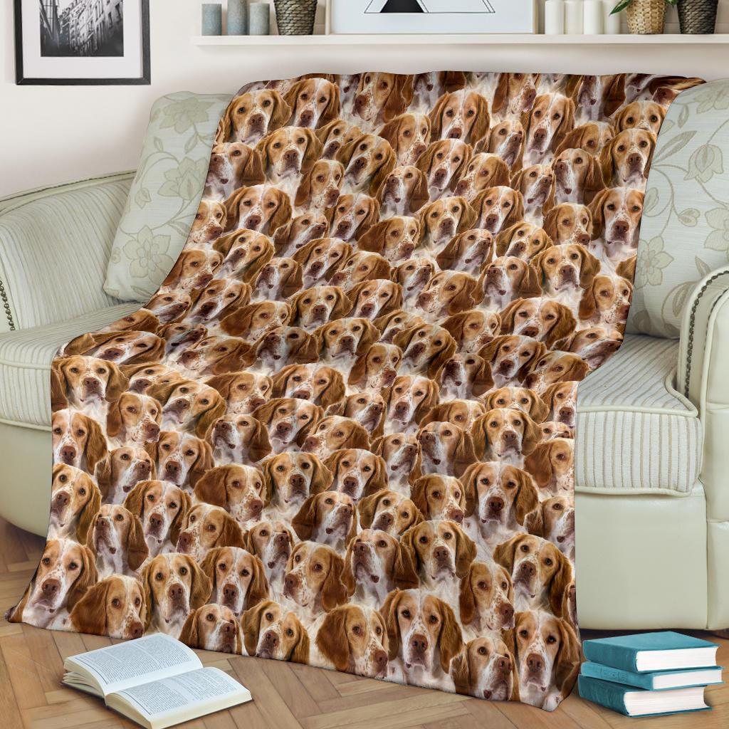 French Spaniel Full Face Blanket