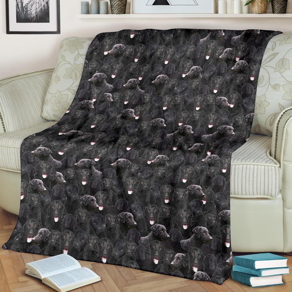 Curly Coated Retriever Full Face Blanket