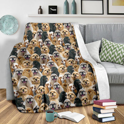 American Cocker Spaniel Full Face Blanket