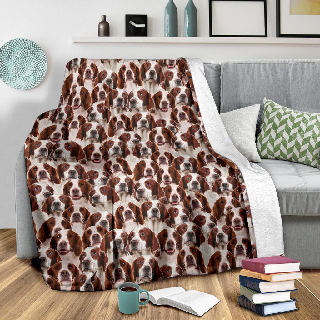 Irish Red And White Setter Full Face Blanket