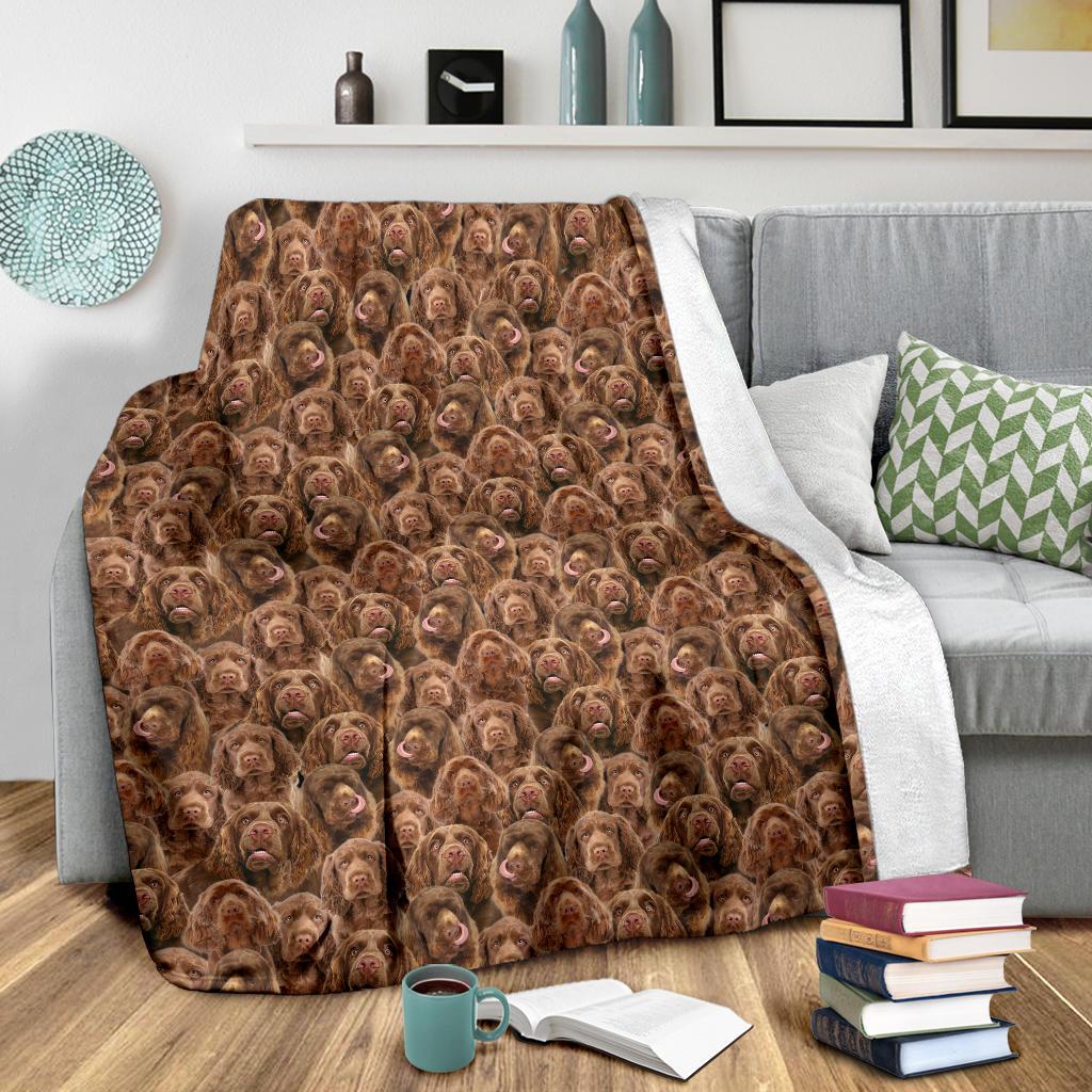 Sussex Spaniel Full Face Blanket