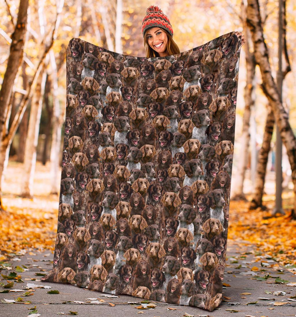 German Spaniel Full Face Blanket
