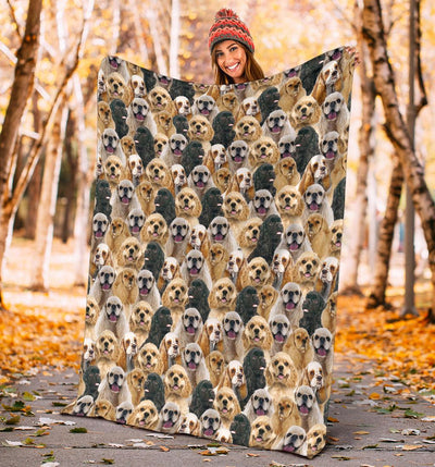 American Cocker Spaniel Full Face Blanket