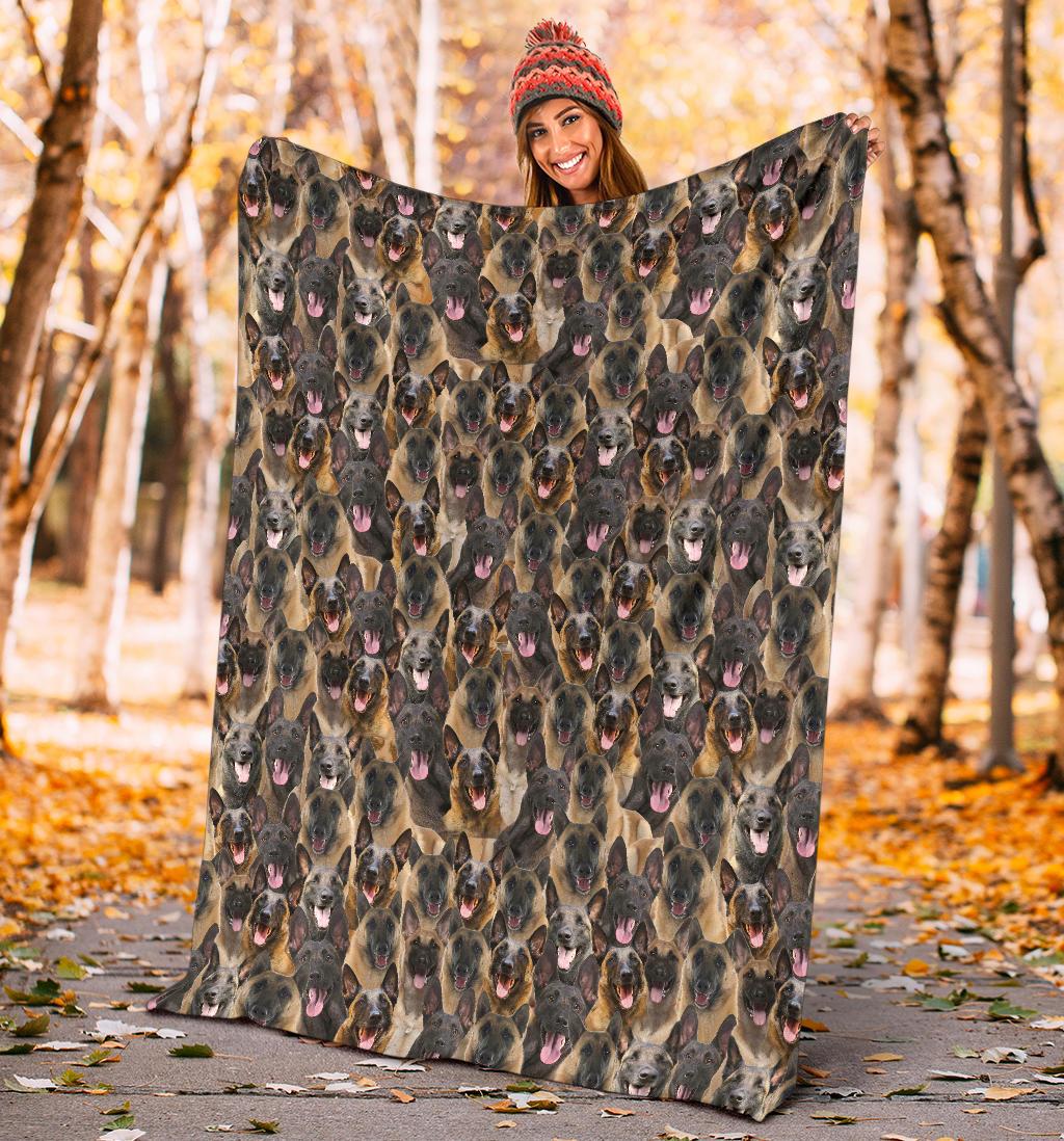 Malinois Dog Full Face Blanket