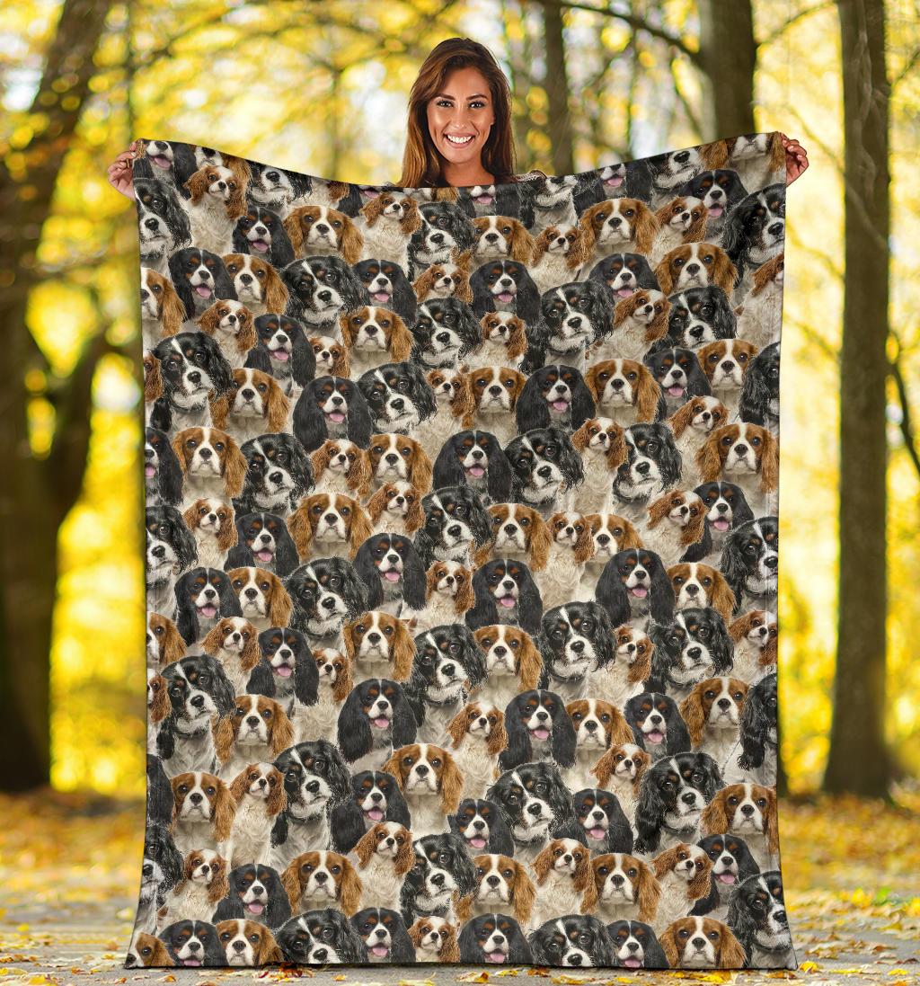 Cavalier King Charles Spaniel Full Face Blanket