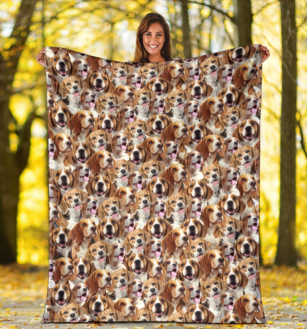 Beagle Full Face Blanket