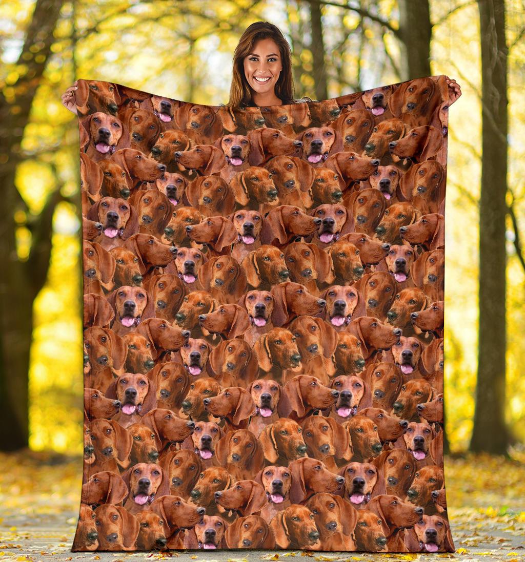 Redbone Coonhound Full Face Blanket