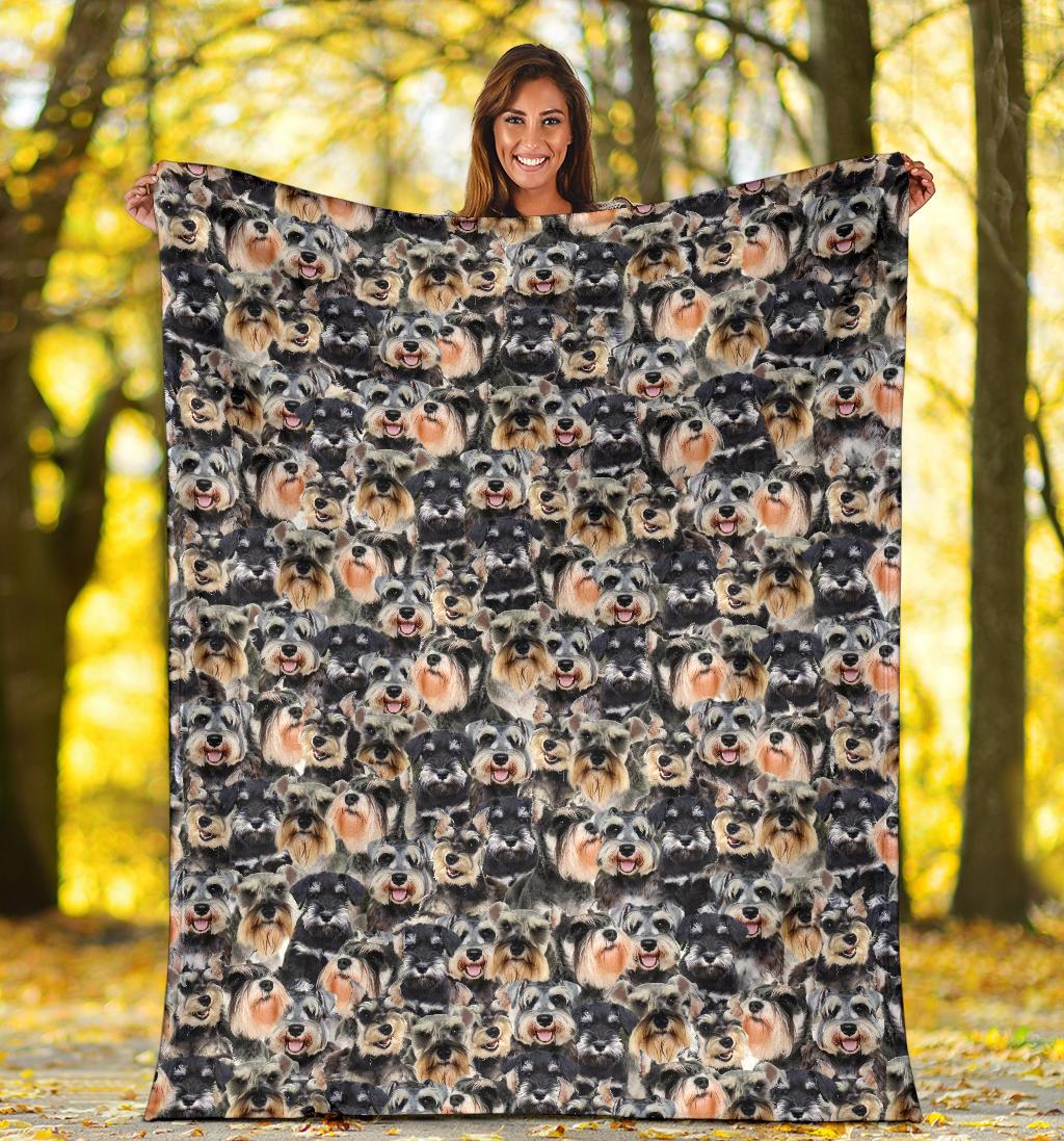 Schnauzer Full Face Blanket