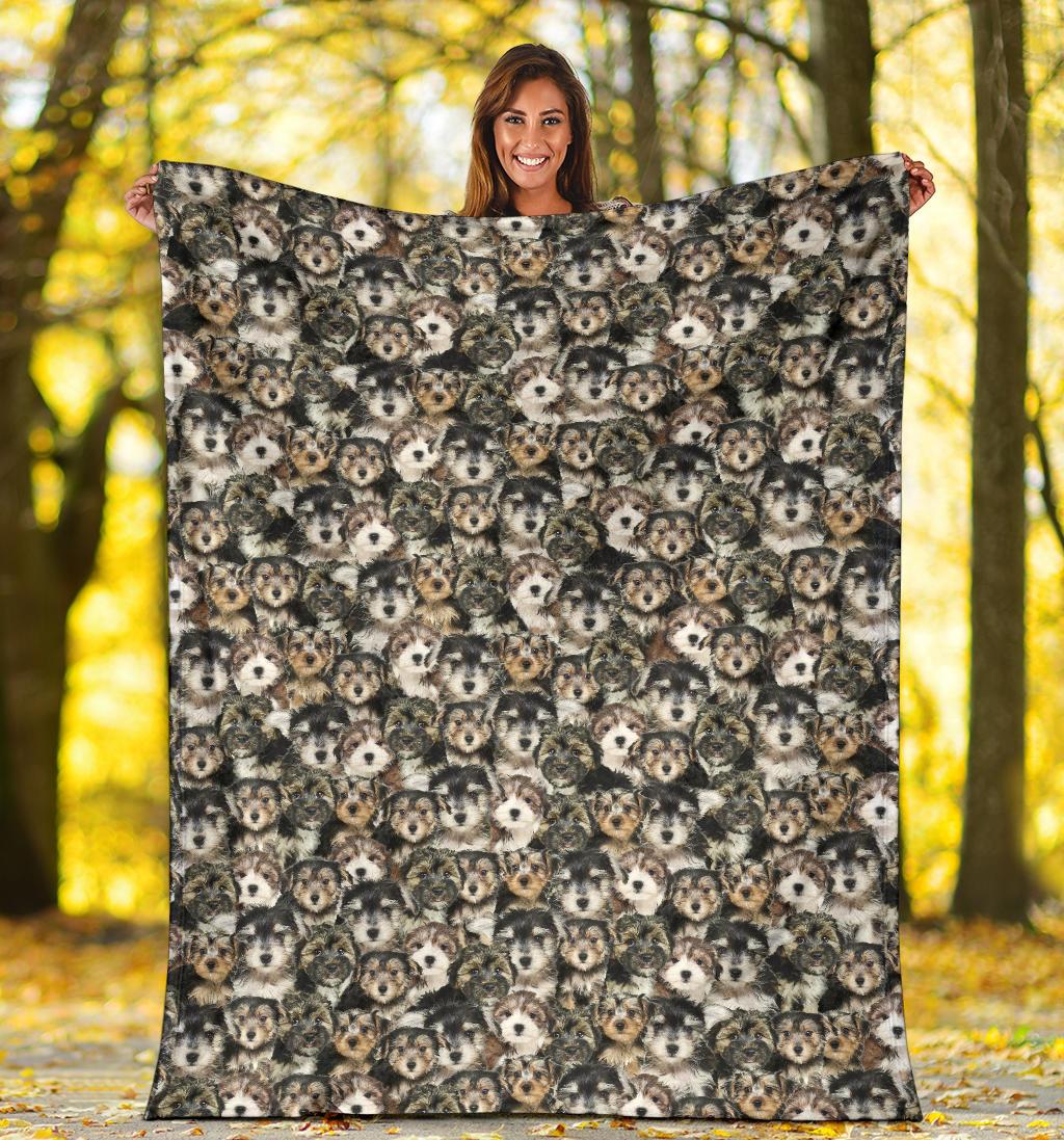 Morkie Full Face Blanket