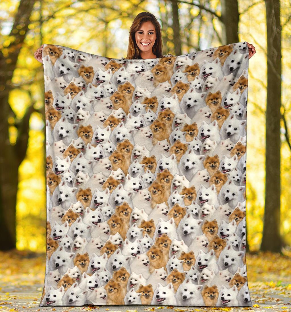 Japanese Spitz Full Face Blanket