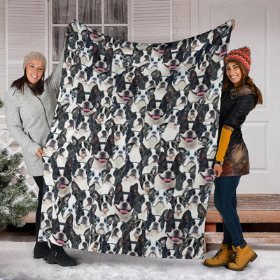 Boston Terrier Full Face Blanket