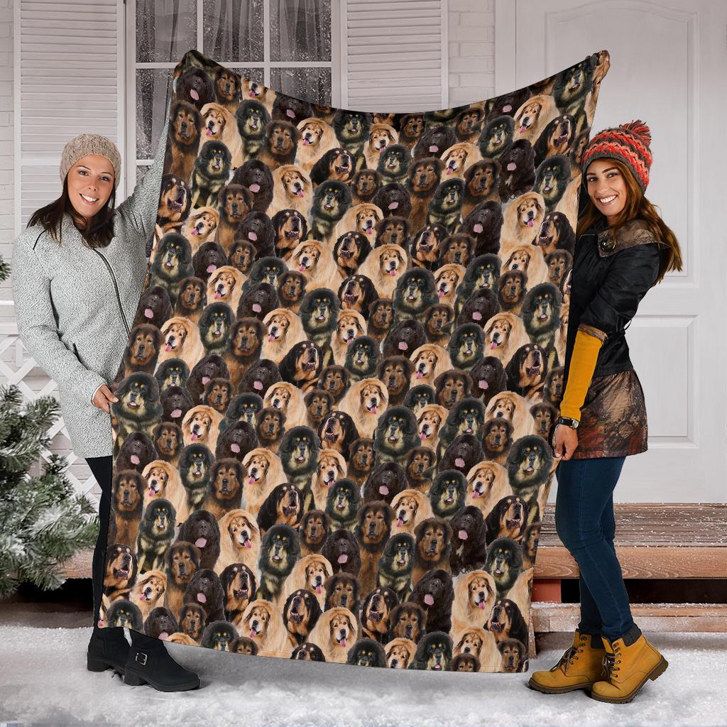 Tibetan Mastiff Full Face Blanket