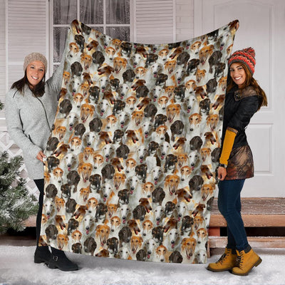 Borzoi Full Face Blanket