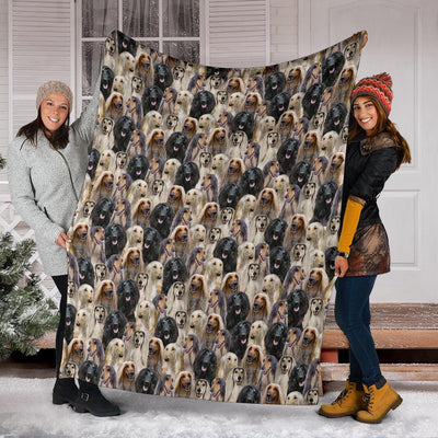 Afghan Hound Full Face Blanket