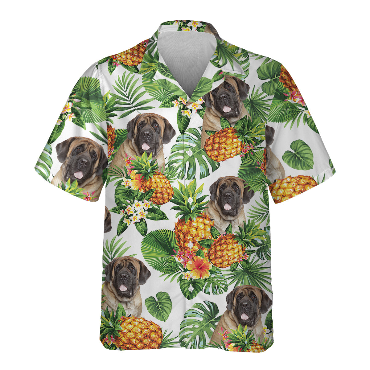 English Mastiff - Tropical Pattern Hawaiian Shirt