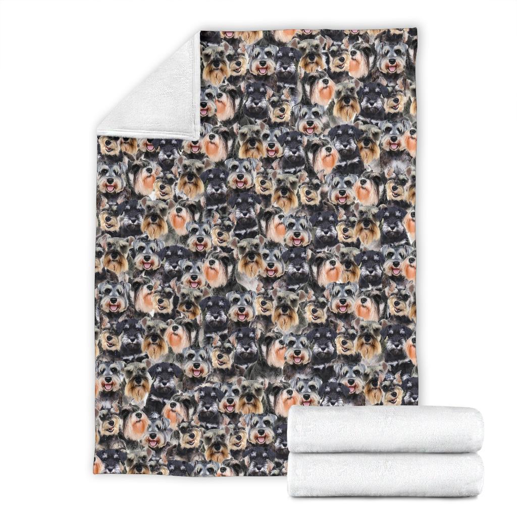 Schnauzer Full Face Blanket