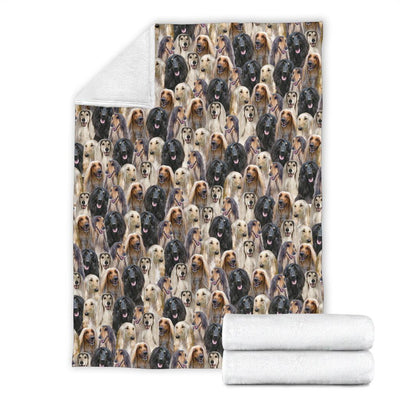 Afghan Hound Full Face Blanket