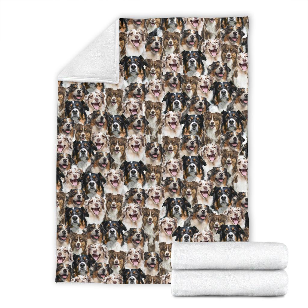 Australian Shepherd Full Face Blanket