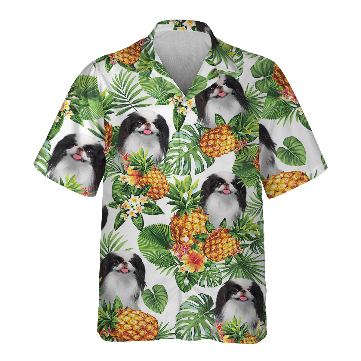 Japanese Chin - Tropical Pattern Hawaiian Shirt