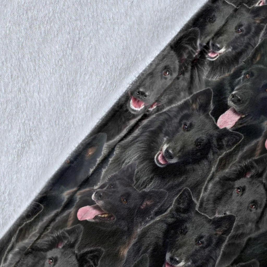 Groenendael Dog Full Face Blanket