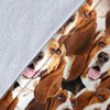 Basset Hound Full Face Blanket