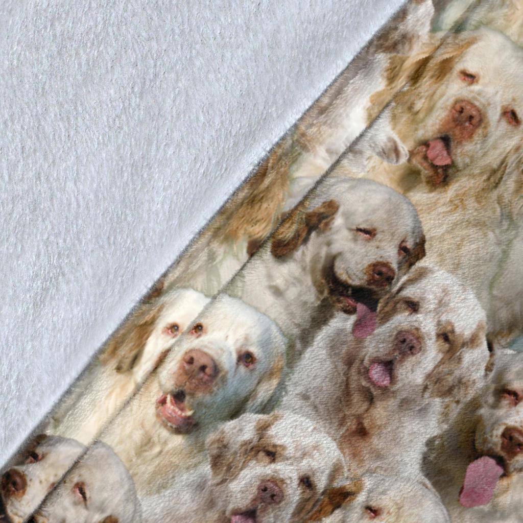 Clumber Spaniel Full Face Blanket