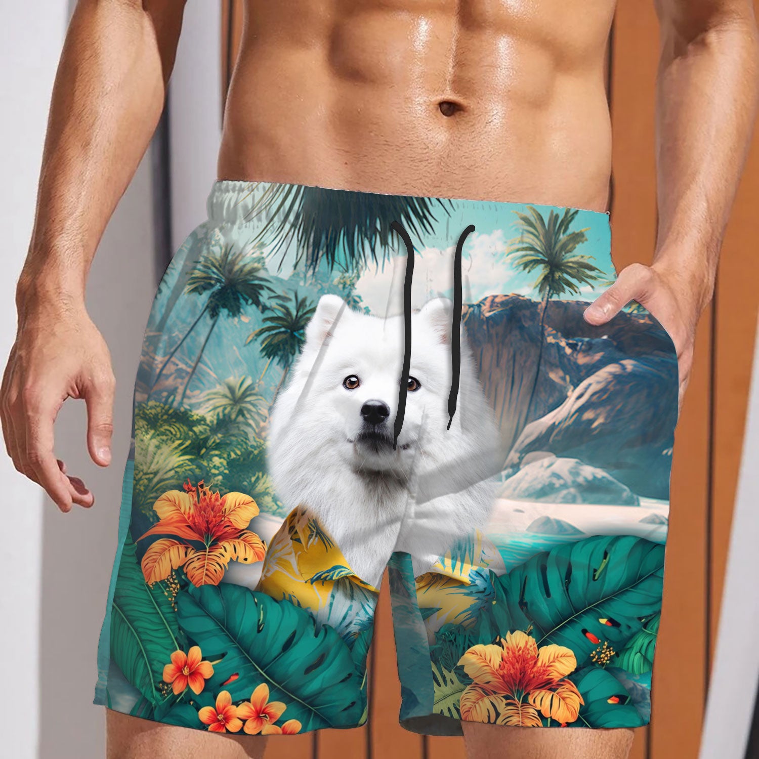 American Eskimo - 3D Men's Beach Short