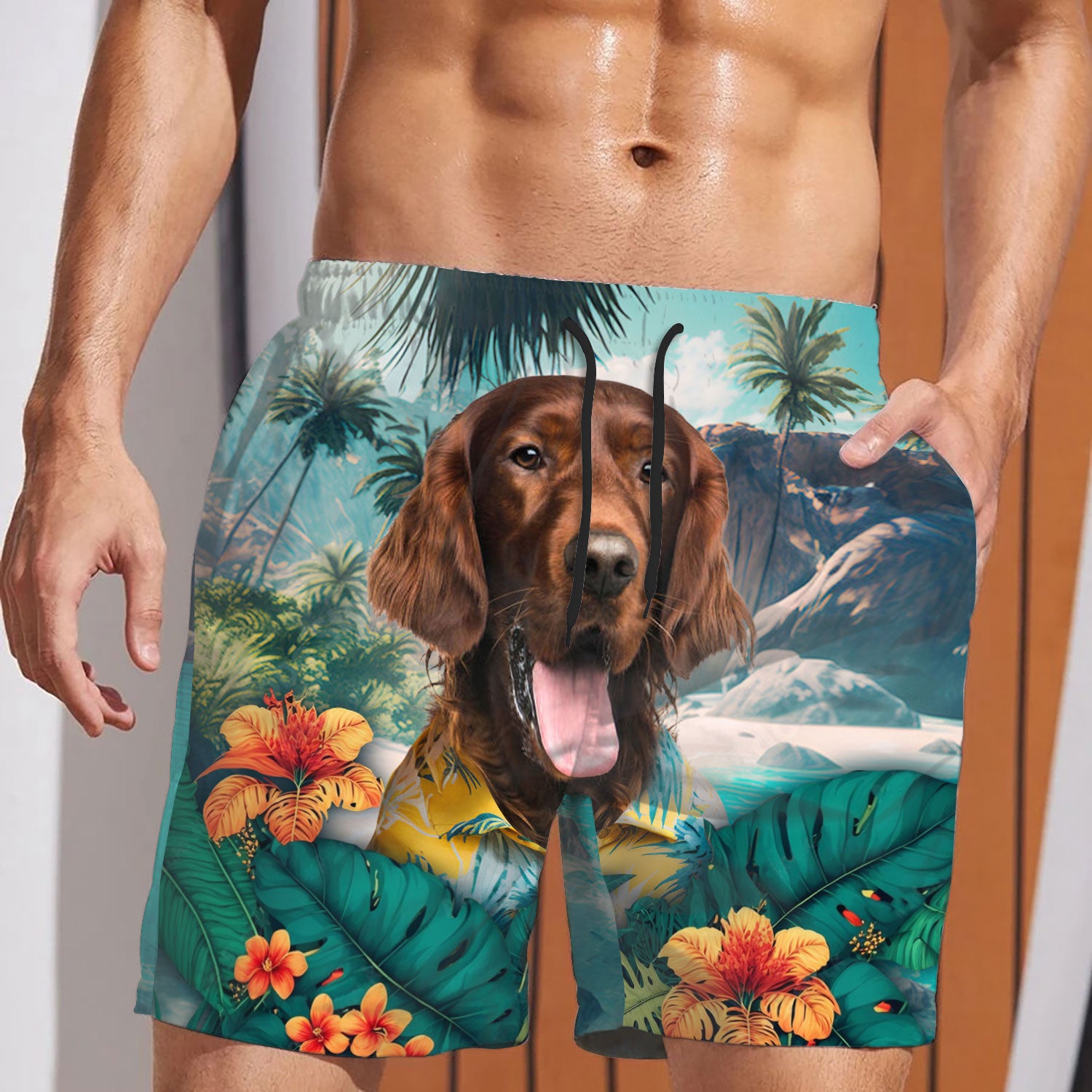 Irish Setter - 3D Men's Beach Short