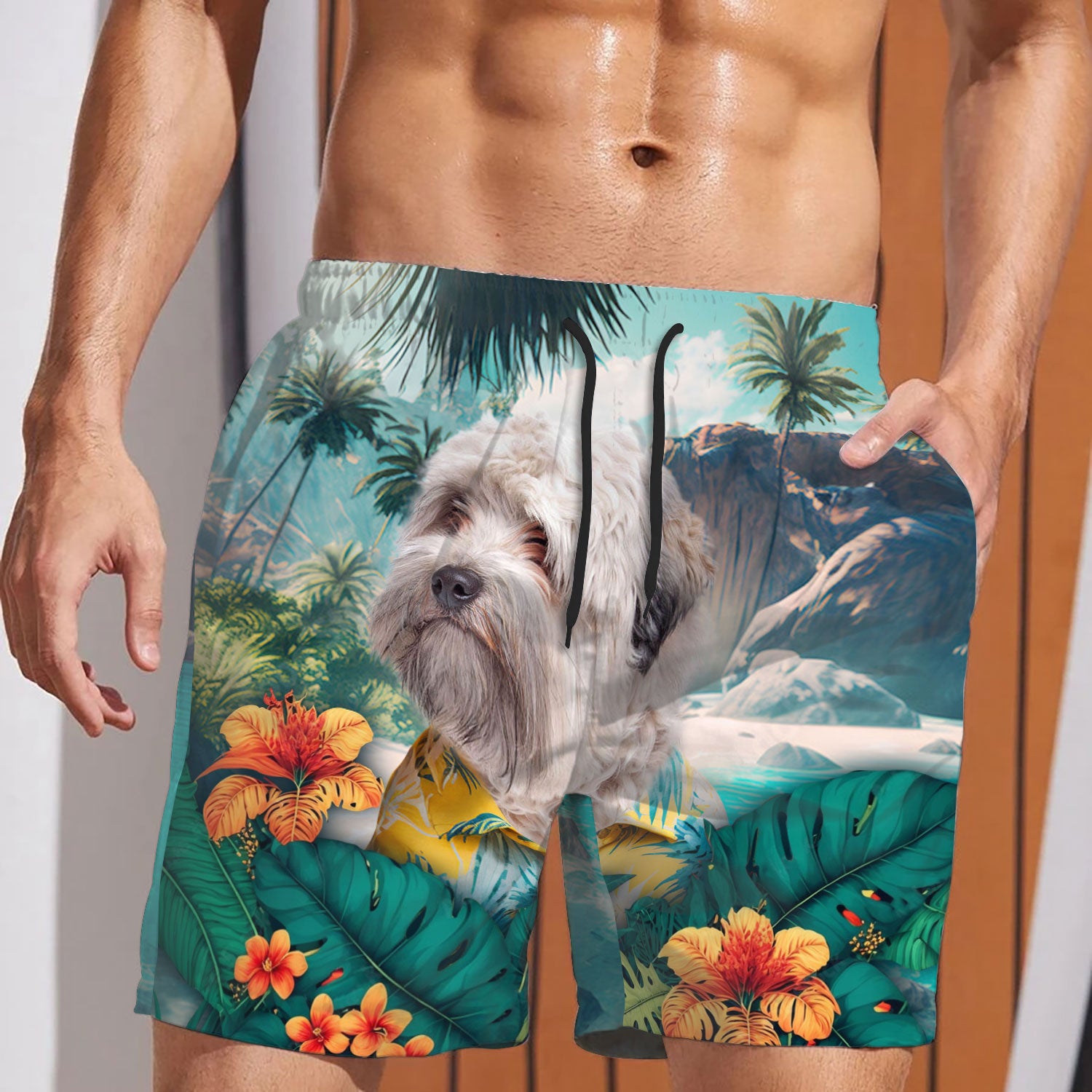 Little lion dog - 3D Men's Beach Short